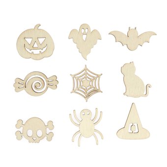 Halloween Wooden Embellishments 45 Pack image number 5