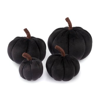 Black Plush Pumpkin 17cm