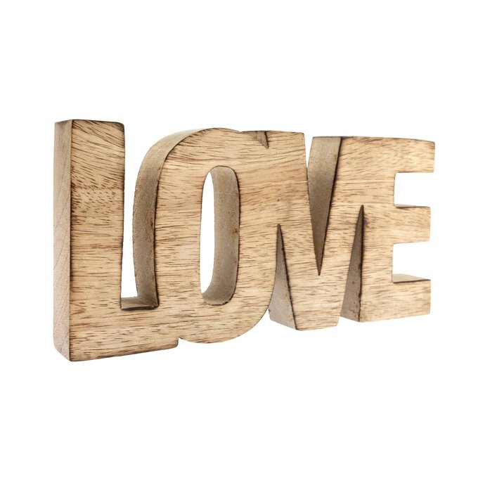 Wooden Love Standing Decoration 21cm x 10cm image number 1