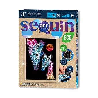 Kitfix Giraffe and Calf Sequin Art Premium Kit