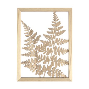 Fern Wooden Cut-Out Wall Decoration 30cm x 40cm