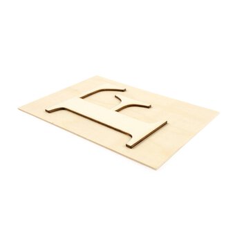 Wooden Letter F Plaque 10cm x 15cm image number 3