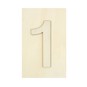 Wooden Number 1 Plaque 10cm x 15cm image number 1