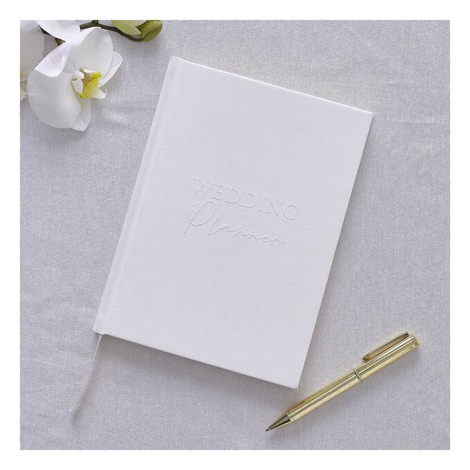 Ginger Ray White Embossed Wedding Planner image number 1