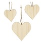 Hanging Wooden Hearts 3 Pack image number 1