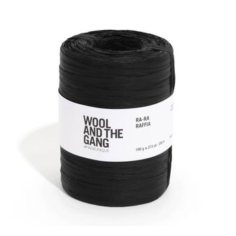 Wool and the Gang Coal Black Ra-Ra-Raffia 100g