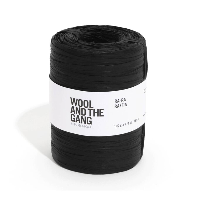 Wool and the Gang Coal Black Ra-Ra-Raffia 100g image number 1