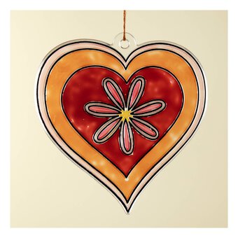 Heart Plastic Suncatcher