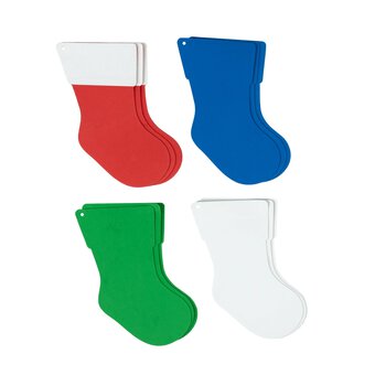 Assorted Stocking Foam Shapes 12 Pack
