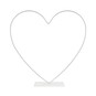 White Metal Heart Frame Decoration 30cm image number 1