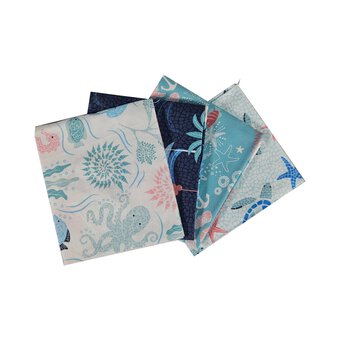 Tranquil Shores Sea Cotton Fat Quarters 4 Pack