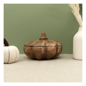 Wooden Pumpkin Bowl 15.5cm image number 4