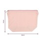 Pale Pink Cotton Zip Pouch 24cm x 17cm  image number 4