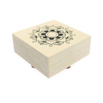 Mandala Wooden Stamp 5cm x 5cm