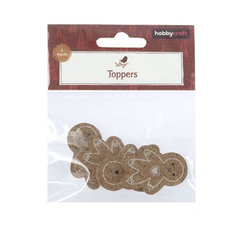 Gingerbread Cork Toppers 4 Pack image number 5