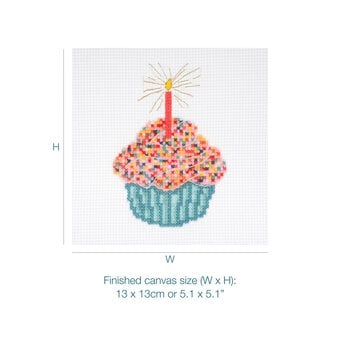 Trimits Birthday Cake Mini Cross Stitch Kit 13cm x 13cm image number 3