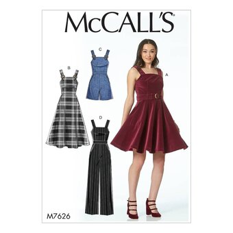 McCall’s Dress and Jumpsuit Sewing Pattern M7626 (12-20)