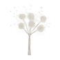 White Pearl Rose Wired Floral Picks 6 Pieces image number 1