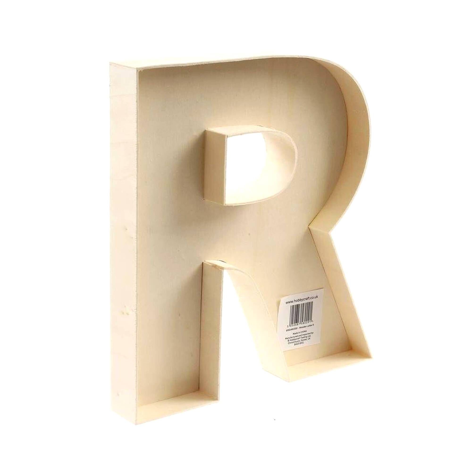 Wooden Fillable Letter R 22cm Hobbycraft 2525