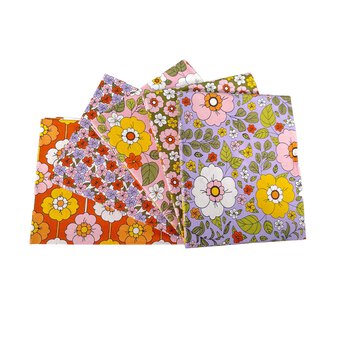 Groovy Florals Cotton Fat Quarters 5 Pack