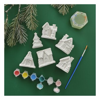 Paint Your Own Christmas Village Kit 6 Pieces