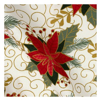 Holly Poinsettia Cotton Fat Quarters 5 Pack image number 4