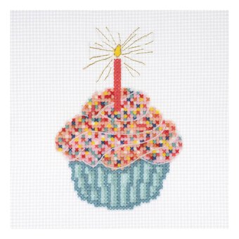 Trimits Birthday Cake Mini Cross Stitch Kit 13cm x 13cm image number 2