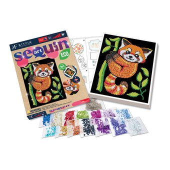 Kitfix Red Panda Sequin Art Kit image number 4