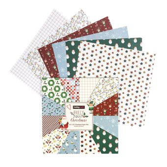 Holly Jolly Christmas 12 x 12 Inches Paper Pad 24 Sheets