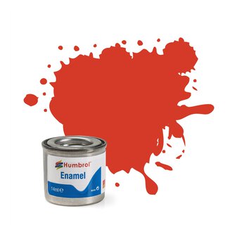 Humbrol Signal Red Enamel Satin Paint 14ml (174)