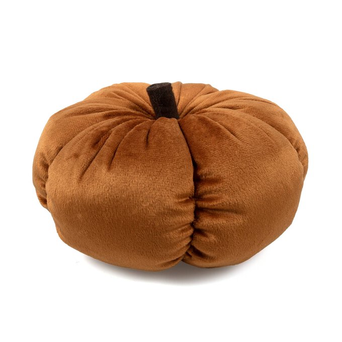 Flat Rust Plush Pumpkin 18cm image number 1