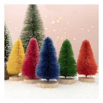 Bright Bottle Brush Trees 10cm 5 Pack