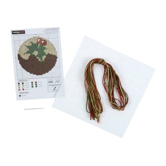 Christmas Pudding Mini Cross Stitch Kit image number 2