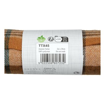 Autumn Tartan Fabric Roll 28cm x 2m image number 9