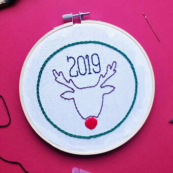 Cricut: How to Make an Embroidered Reindeer