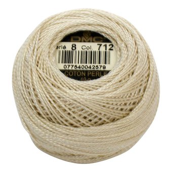 DMC Cream Pearl Cotton Thread on a Ball Size 8 80m (712)