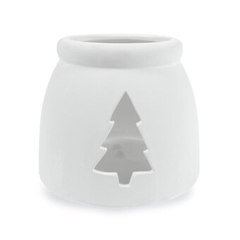 Ceramic Cut-Out Tree Tealight Holder 10cm  image number 2