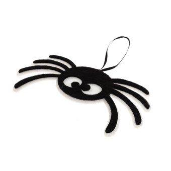 Black and White Felt Spider Decorations 6 Pack image number 3