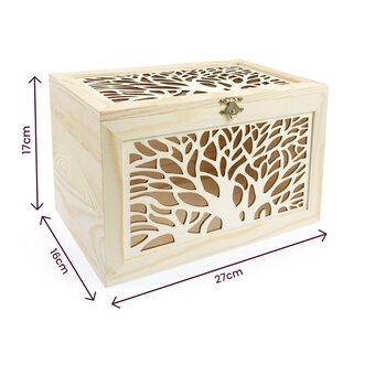 Tree of Life Wooden Box 27cm x 16cm x 17cm image number 6