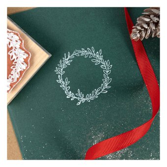 Wreath Wooden Stamp 5cm x 5cm image number 2