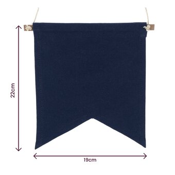 Navy Dove Tail Canvas Banner 19cm x 22cm image number 4
