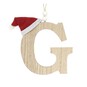 Hanging Wooden Christmas Letter G 9cm image number 3