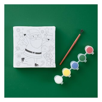 Paint Your Own Mini Santa Canvas