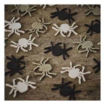 Black and White Wooden Spiders 72 Pack 