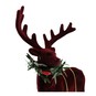 Hanging Burgundy Velvet Stag Decoration 14cm  image number 4