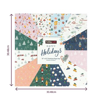 Happy Holidays 12 x 12 Inches Paper Pad 24 Sheets image number 6