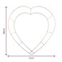 Copper Heart Wire Wreath Frame 38cm image number 4