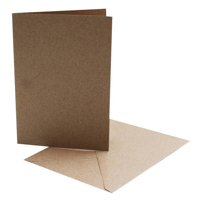 Natural Brown Cards and Envelopes A6 6 Pack | Hobbycraft