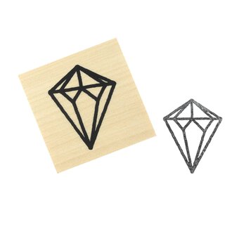 Diamond Wooden Stamp 3.8cm x 3.8cm