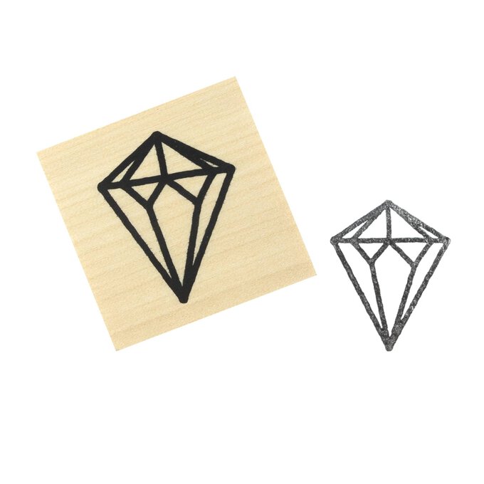 Diamond Wooden Stamp 3.8cm x 3.8cm image number 1